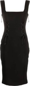 Moschino Midi-jurk met kant Zwart