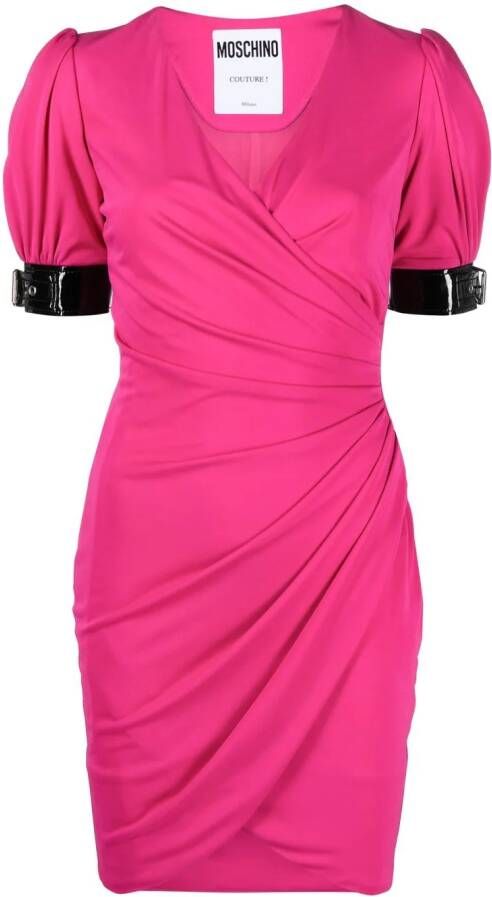 Moschino Mini-jurk met gesp Roze
