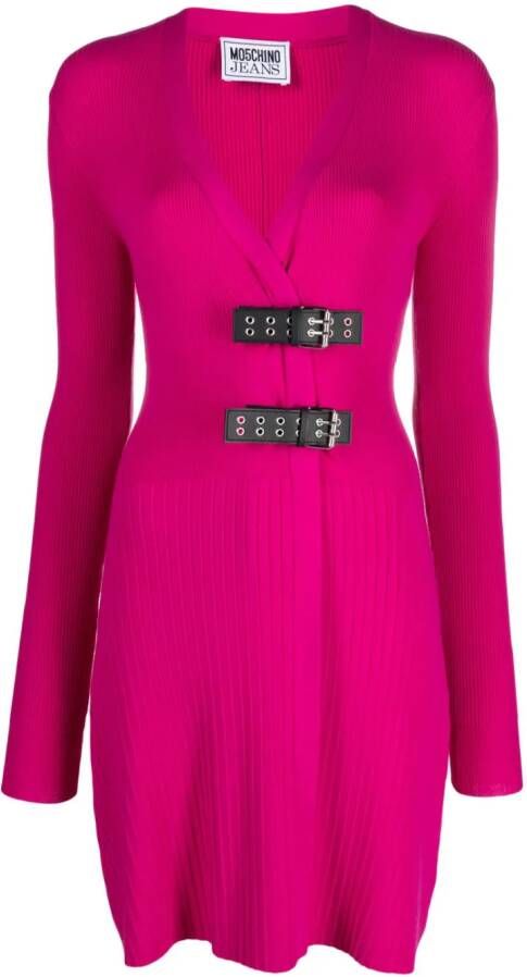 Moschino Mini-jurk met gespsluiting Roze