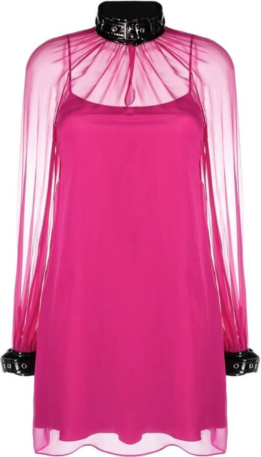 Moschino Mini-jurk met hoge hals Roze