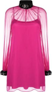 Moschino Mini-jurk met hoge hals Roze