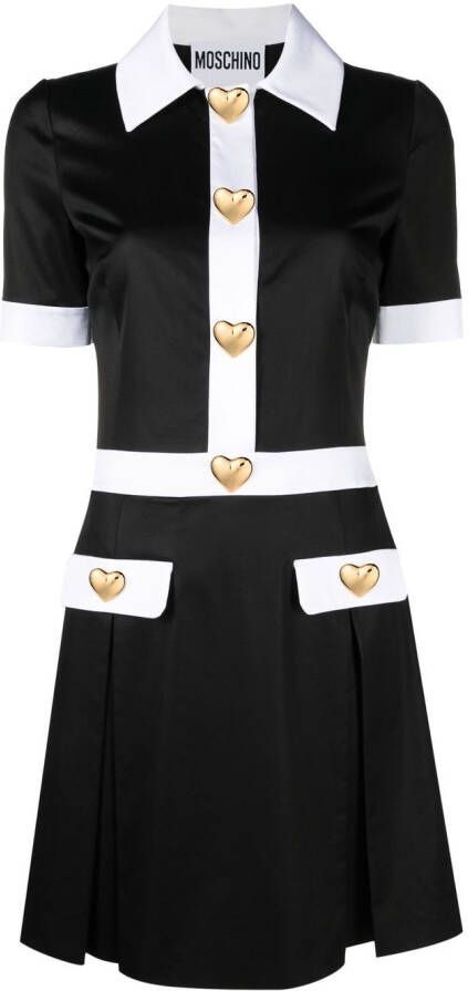 Moschino Mini-jurk met korte mouwen Zwart