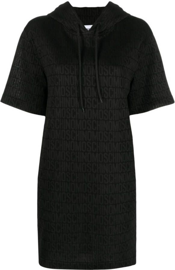 Moschino Mini-jurk met logoprint Zwart
