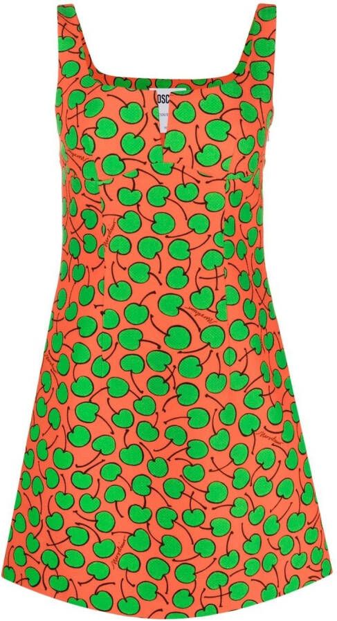 Moschino Mini-jurk met print Rood