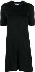 Moschino Mini-jurk met teddybeerprint Zwart