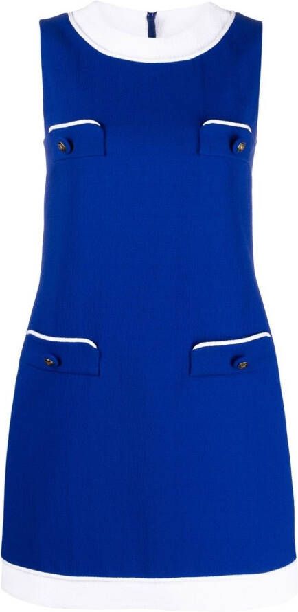 Moschino Mini-shiftjurk met zakdetail Blauw