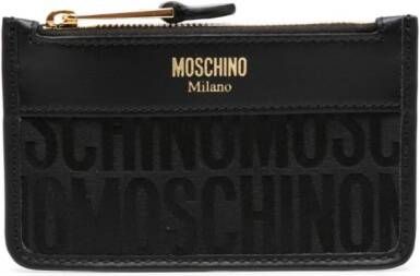 Moschino Portemonnee met monogram Zwart