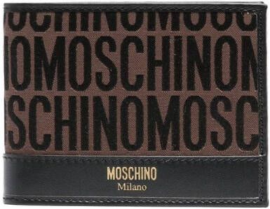 Moschino Portemonnee met monogram Bruin