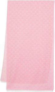 Moschino monogram-pattern scarf Roze
