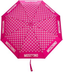 Moschino Paraplu met monogramprint Roze