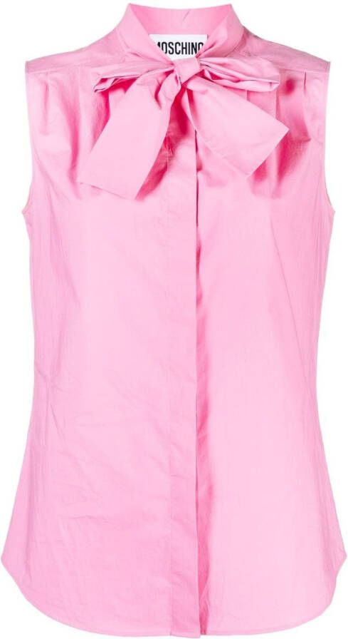 Moschino Mouwloze blouse Roze