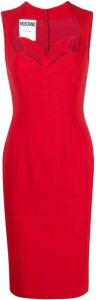 Moschino Mouwloze jurk Rood