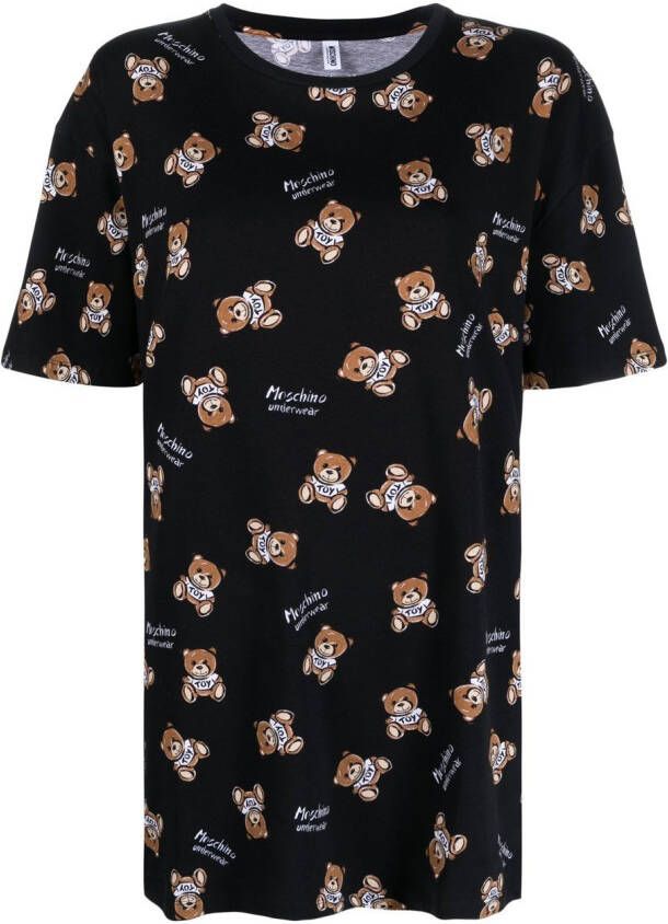 Moschino Nachthemd met korte mouwen Zwart