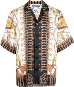 Moschino Overhemd met barokprint Beige