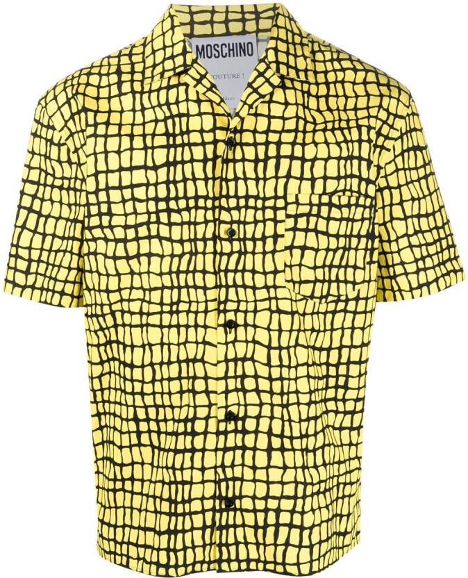 Moschino Overhemd met grafische print Geel