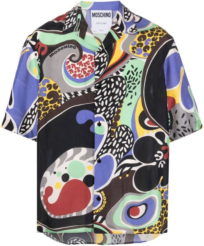 Moschino Overhemd met grafische print Zwart