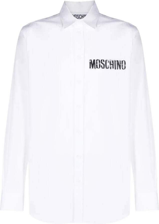 Moschino Overhemd met logoprint Wit