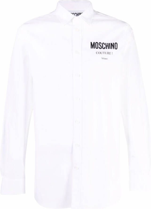 Moschino Overhemd met logoprint Wit
