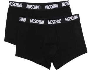 Moschino 2-pack boxershorts Zwart
