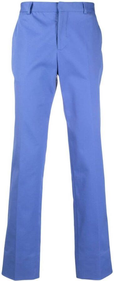 Moschino Pantalon met geborduurd logo Blauw