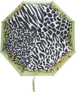 Moschino Paraplu met dierenprint Groen