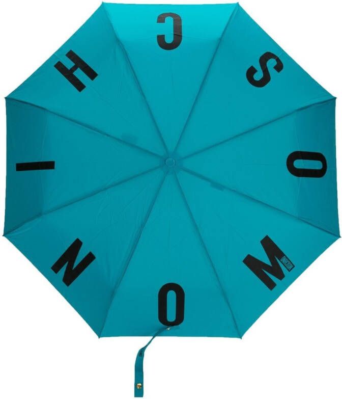 Moschino Paraplu met logo Blauw