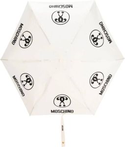 Moschino Paraplu met logoprint Beige