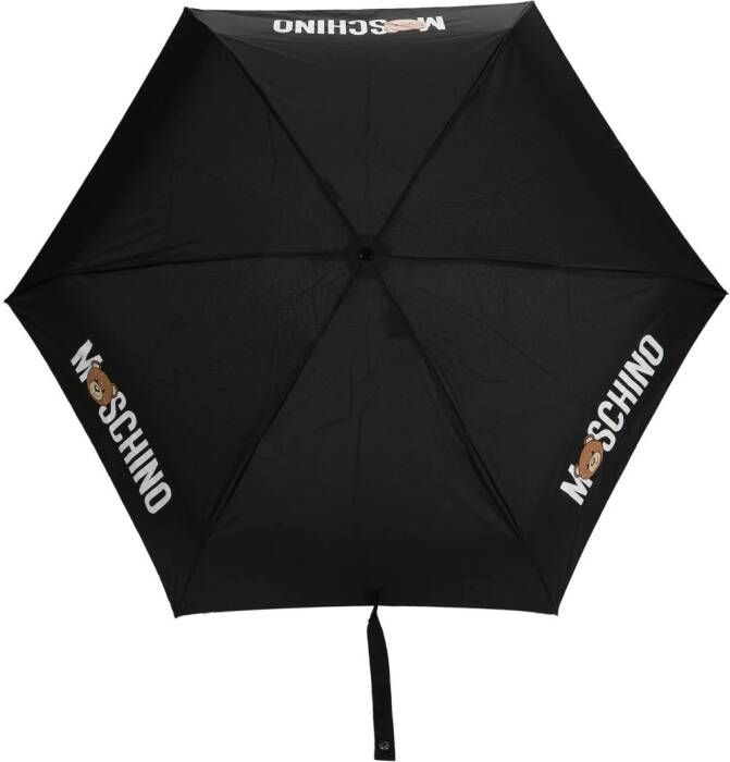 Moschino Paraplu met logoprint Zwart