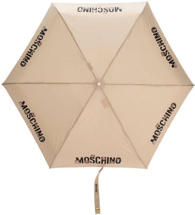 Moschino Paraplu met print Beige