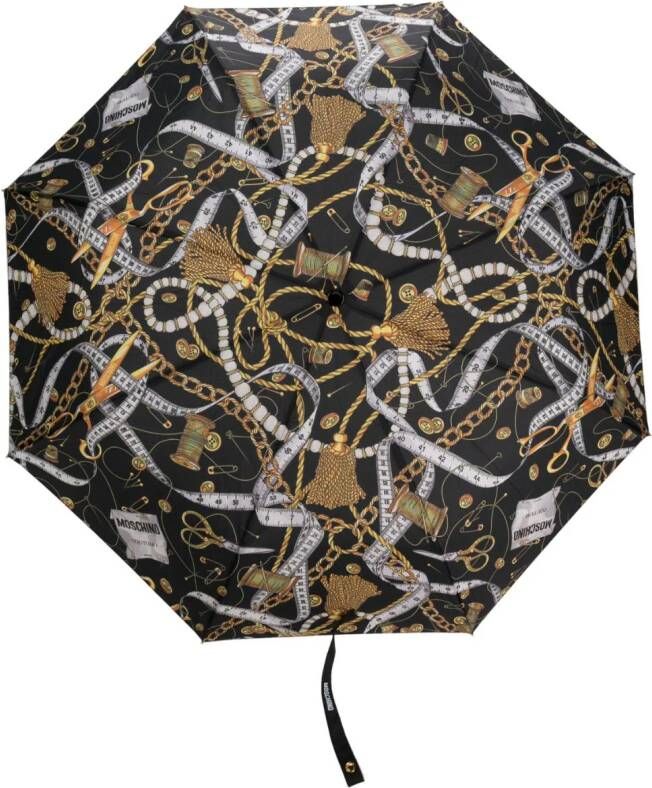 Moschino Paraplu met print Zwart
