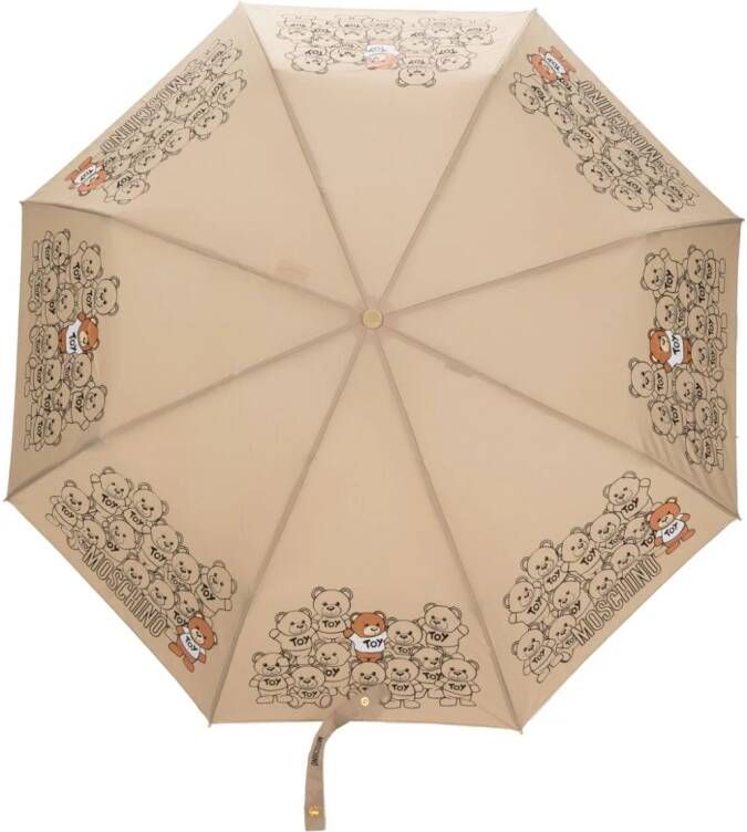 Moschino Paraplu met teddybeerprint Beige