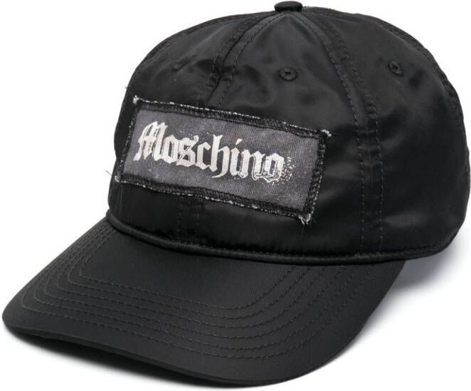 Moschino Pet met logopatch Zwart