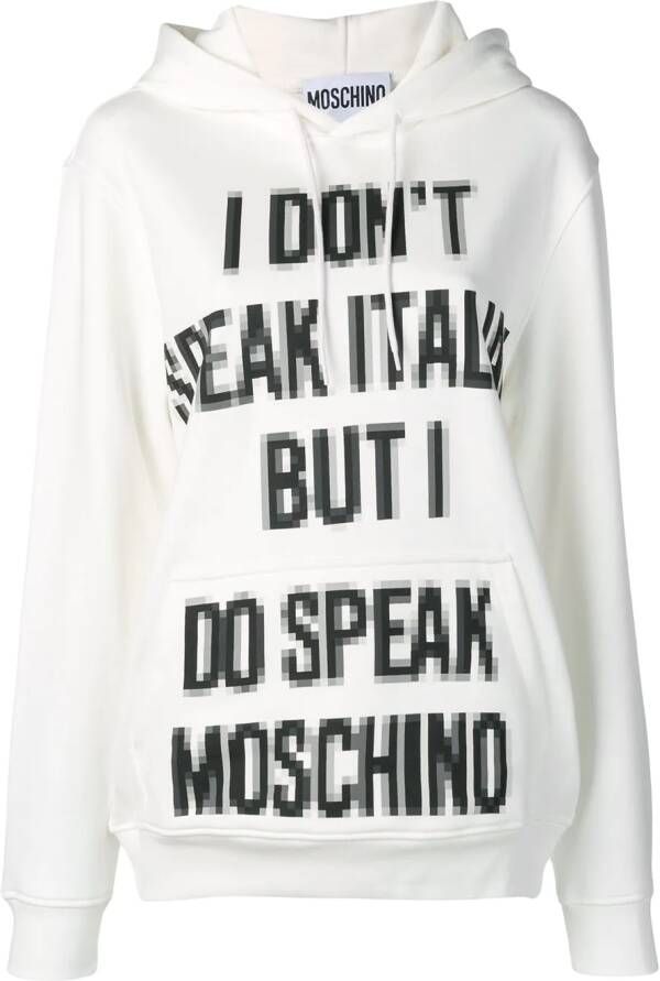 Moschino Pixel Capsule hoodie Wit