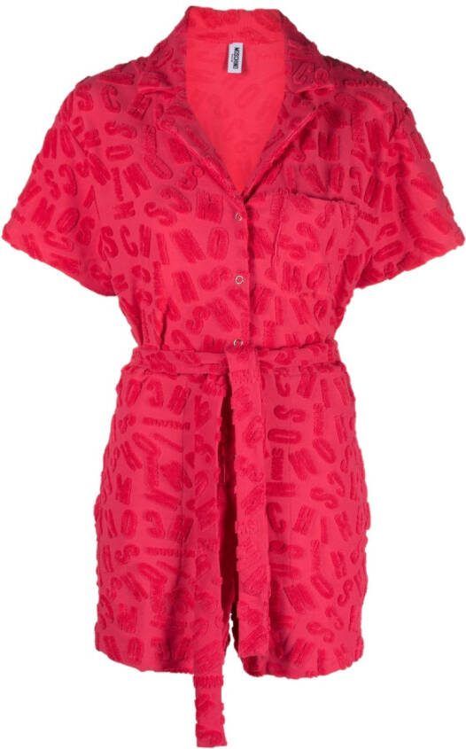 Moschino Playsuit met logo Roze