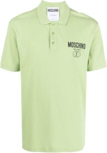Moschino Poloshirt met geborduurd logo Groen