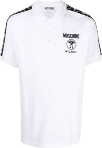 Moschino Poloshirt met logoband Wit