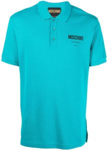 Moschino Poloshirt met logoprint Blauw