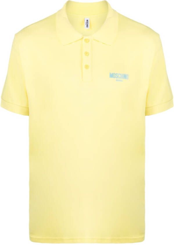 Moschino Poloshirt met logoprint Geel