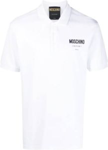Moschino Poloshirt met logoprint Wit