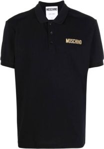 Moschino Poloshirt met logoprint Zwart
