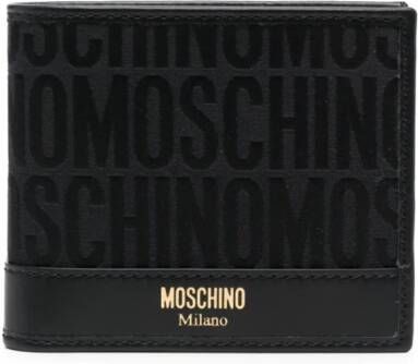 Moschino Portemonnee met jacquard Zwart
