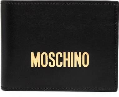 Moschino Portemonnee met logoplakkaat Zwart