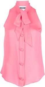 Moschino Mouwloze blouse Roze