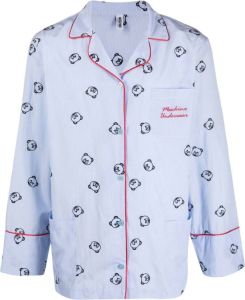 Moschino Pyjama met krijtstreep Blauw