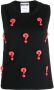 Moschino Mouwloze blouse Zwart - Thumbnail 1
