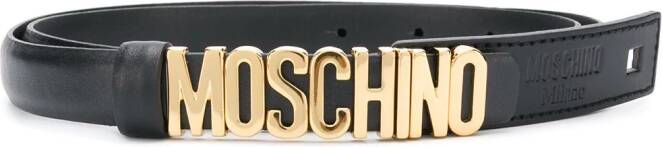 Moschino Riem met logo Zwart