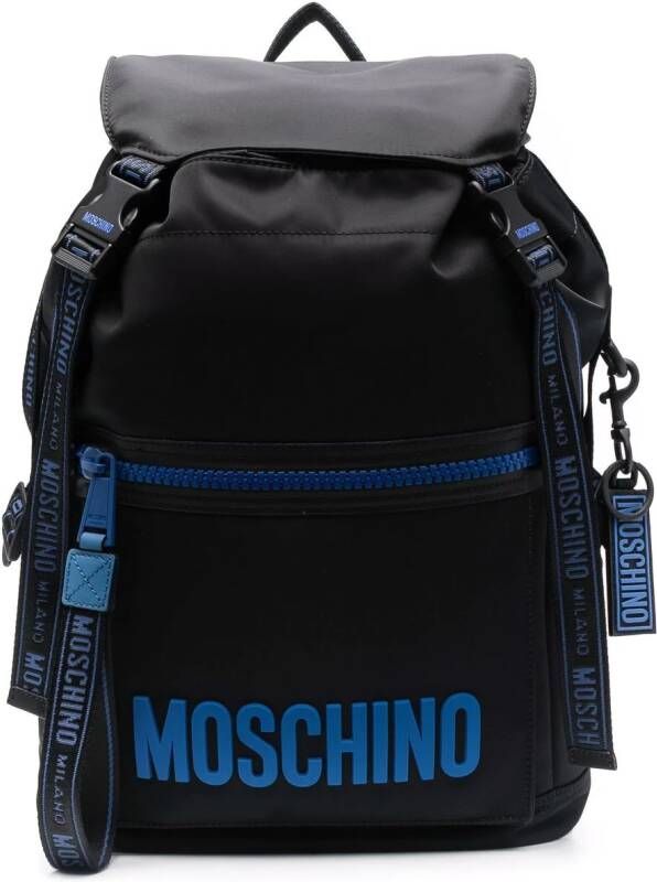 Moschino Rugzak met logo-reliëf Zwart