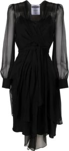 Moschino Semi-doorzichtige midi-jurk Zwart