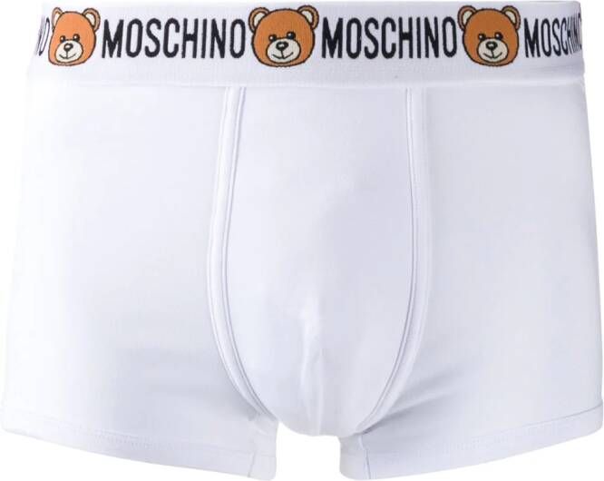 Moschino Set van 2 slips met logo Wit
