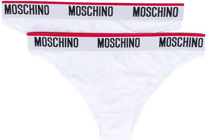 Moschino Set van twee slips Wit